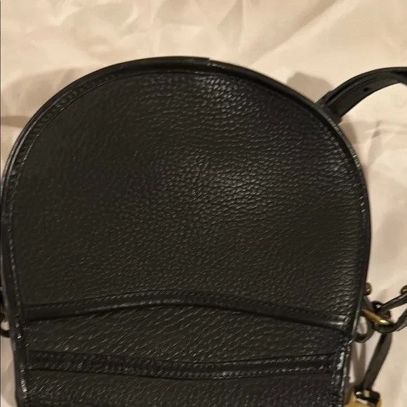 Black Leather Crossbody Bag - Picture 4 of 5